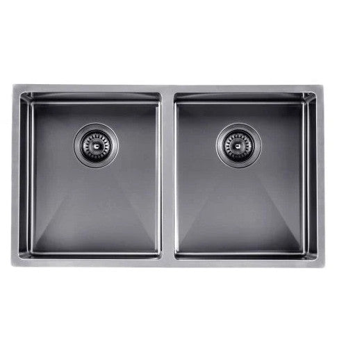 770*450*215mm Hand-made Double Bowl Kitchen Sink