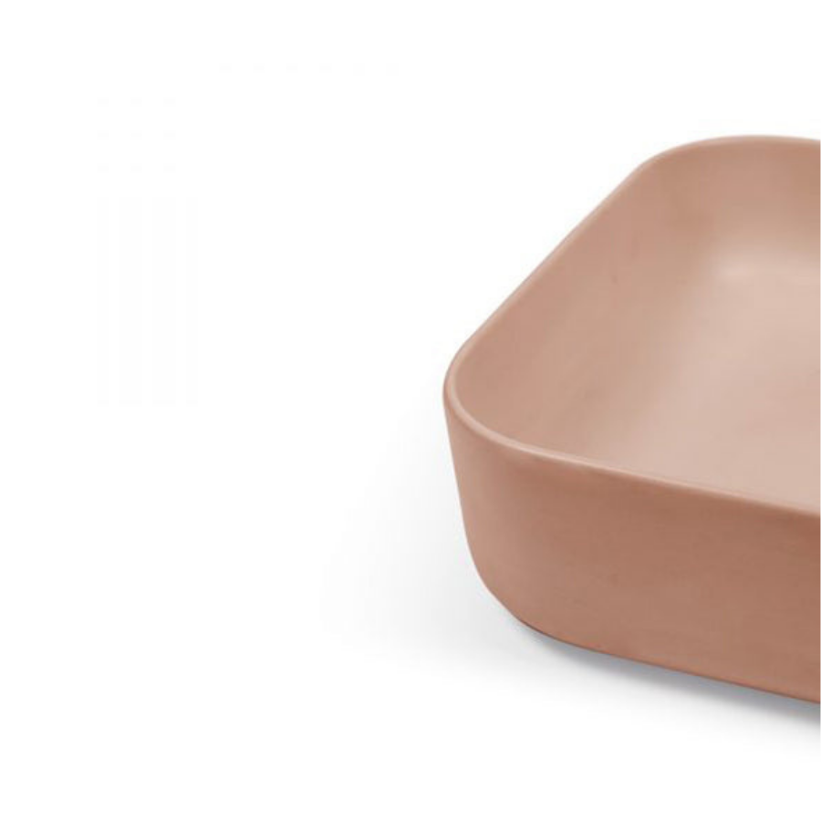 Nood Co Cube Basin Surface Mount Clay