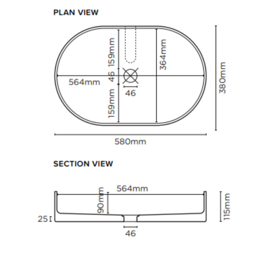 Nood Co Pill Basin Surface Mount Sand