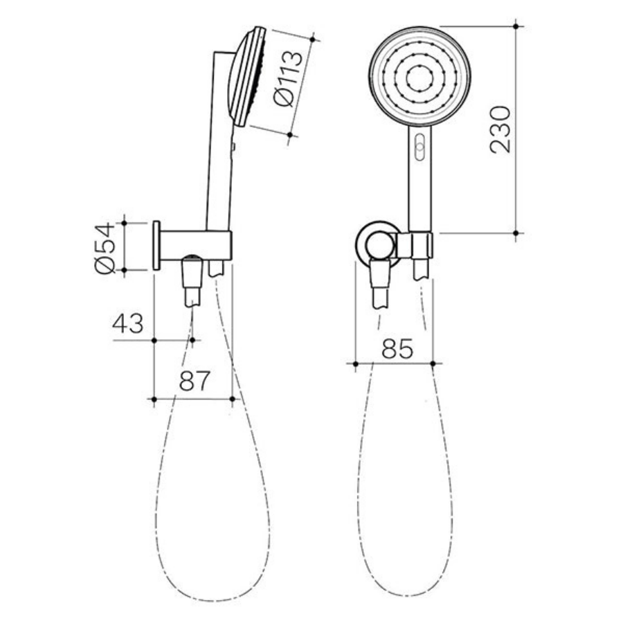 Caroma Urbane II Hand Shower Brushed Nickel