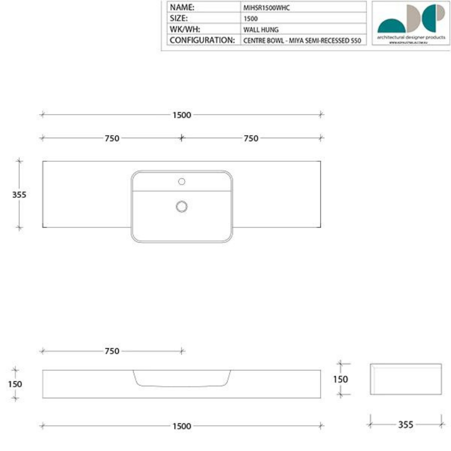 ADP Michel Semi-Recessed Vanity