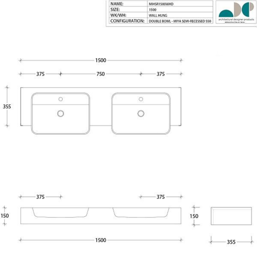 ADP Michel Semi-Recessed Vanity