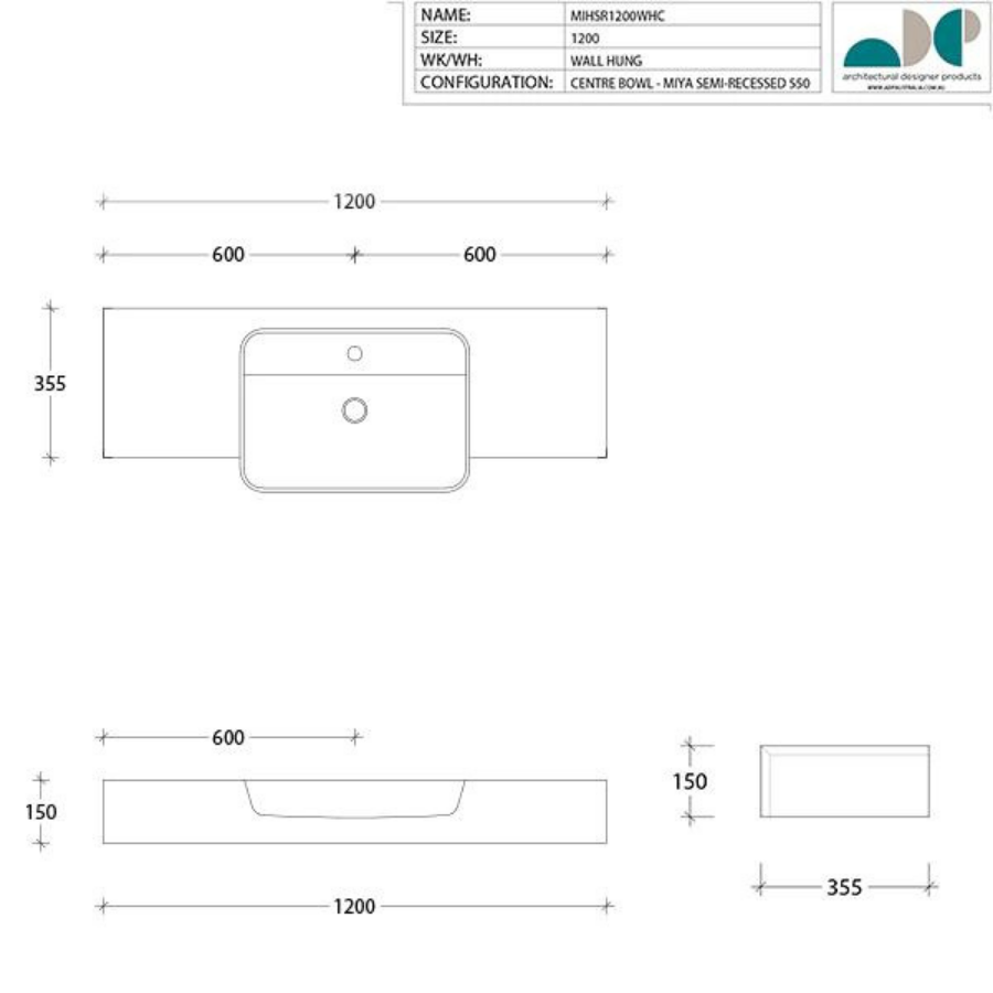 ADP Michel Semi-Recessed Vanity