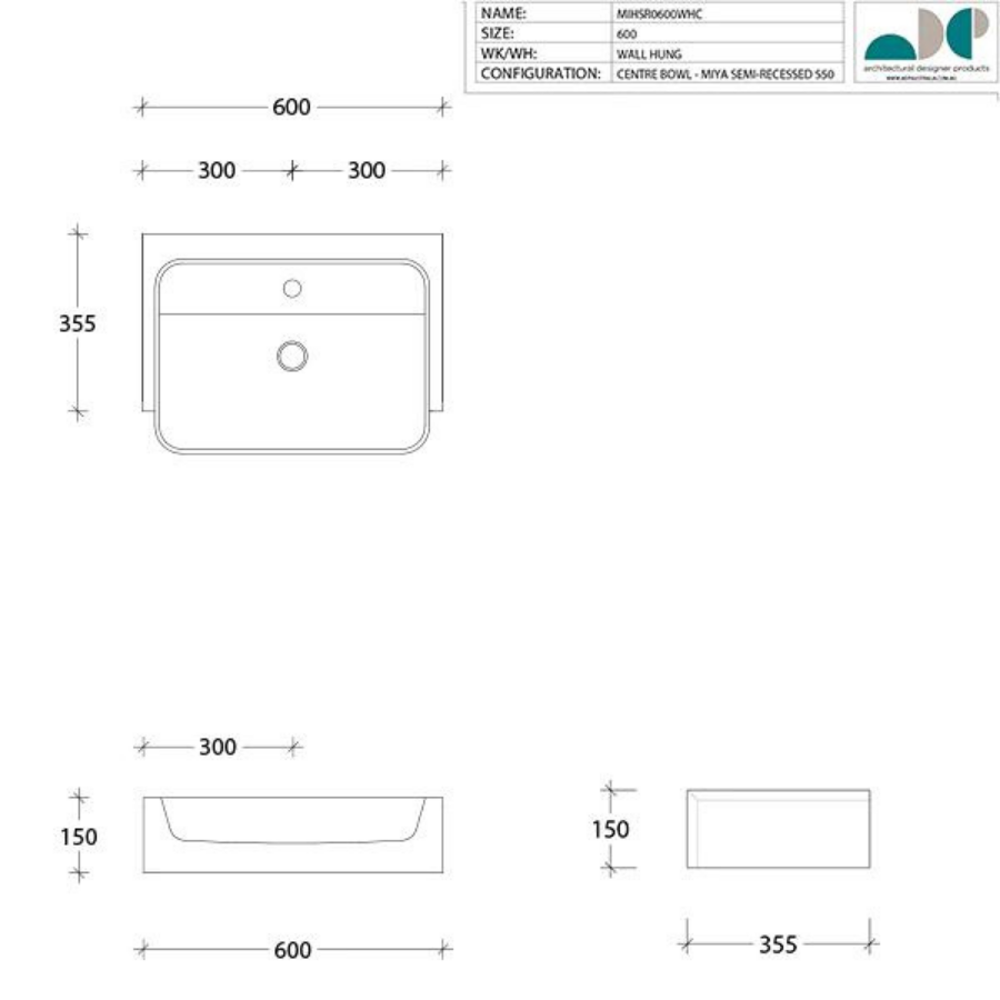 ADP Michel Semi-Recessed Vanity