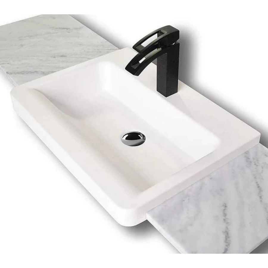 ADP Integrity Solid Surface Semi-Recessed Basin White
