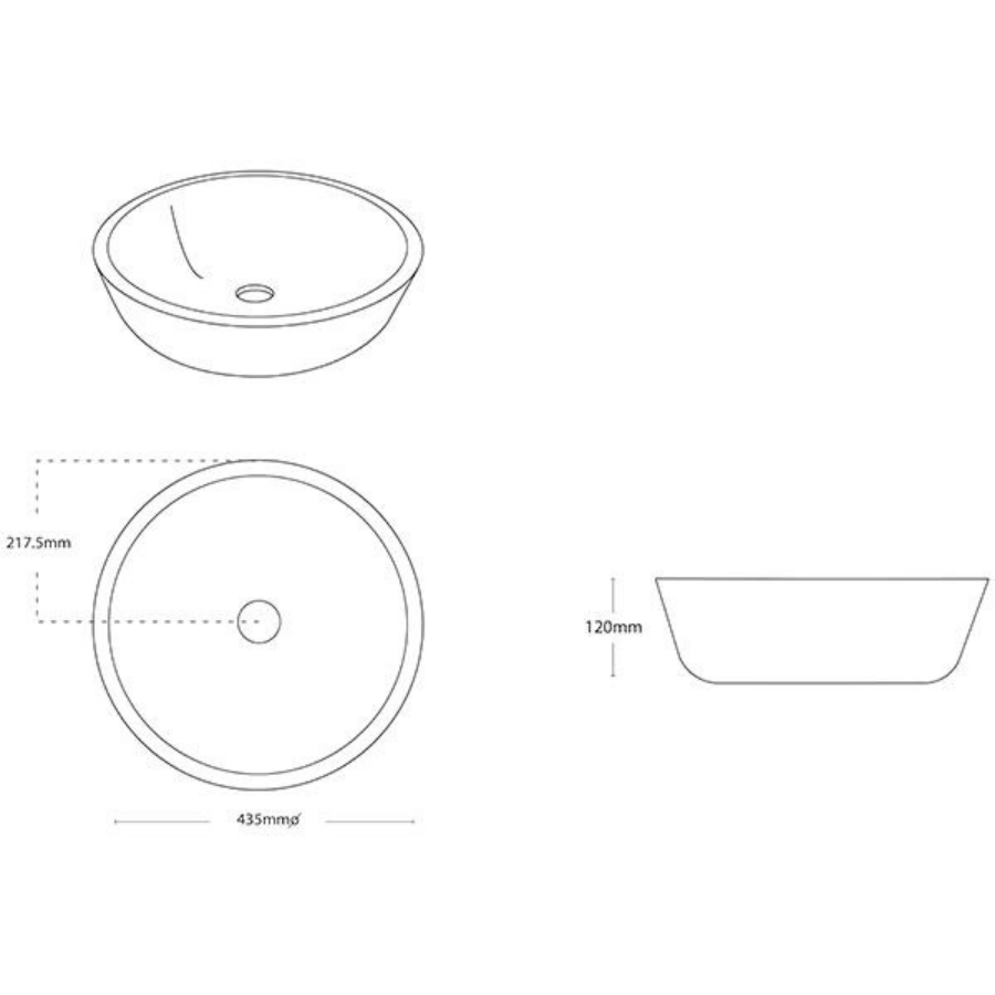 ADP Resort Above Counter Basin - Matte Black