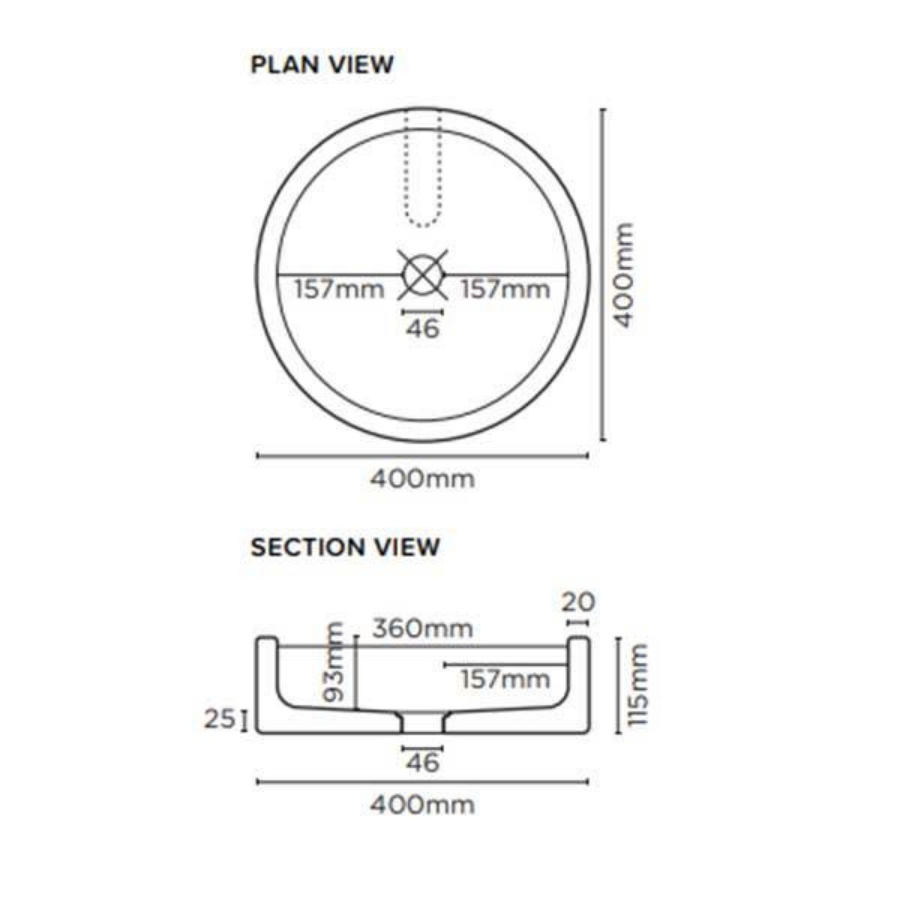 Nood Co Bowl Basin Surface Mount Copan Blue