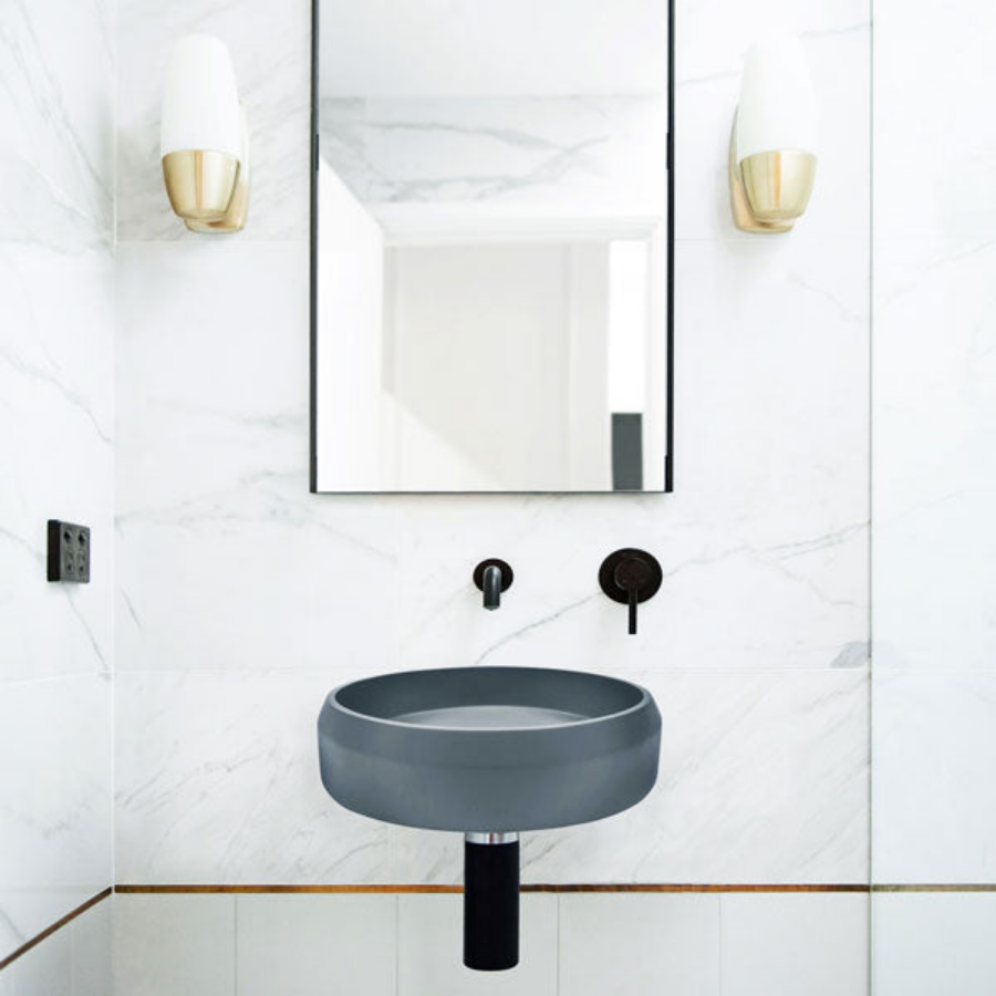 Nood Co Prism Basin Circle Wall Hung Copan Blue