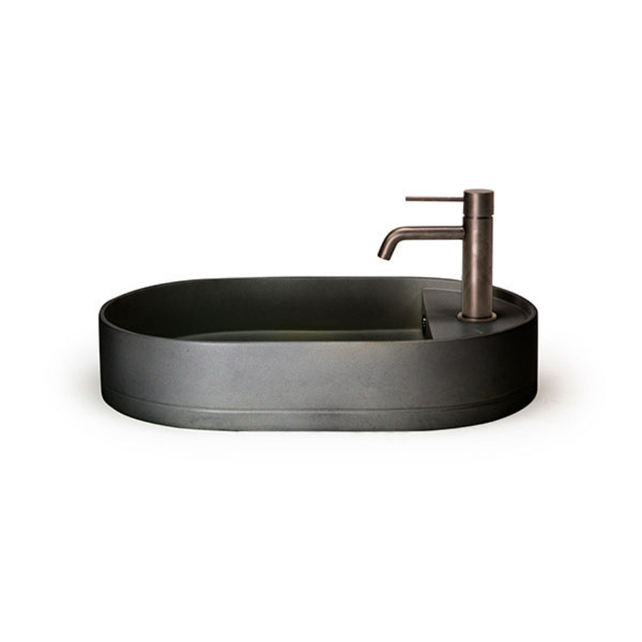 Nood Co Shelf Oval Surface Mount Basin Charcoal
