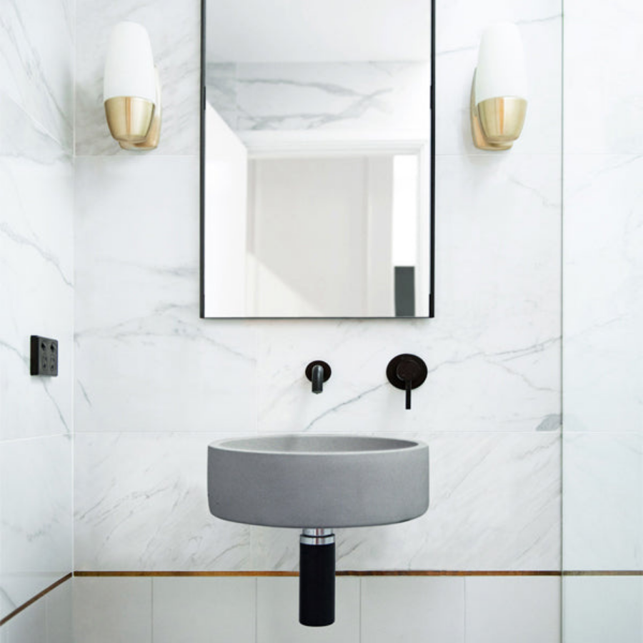 Nood Co Hoop Basin Wall Hung Sky Grey