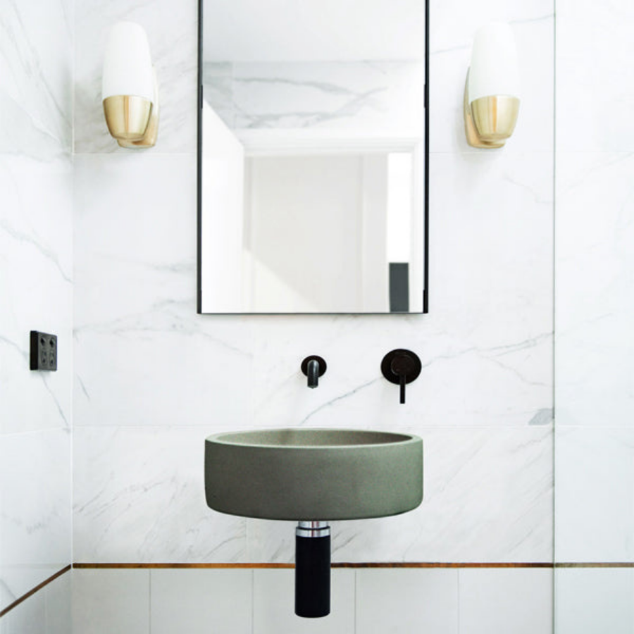 Nood Co Hoop Basin Wall Hung Mid Tone Grey