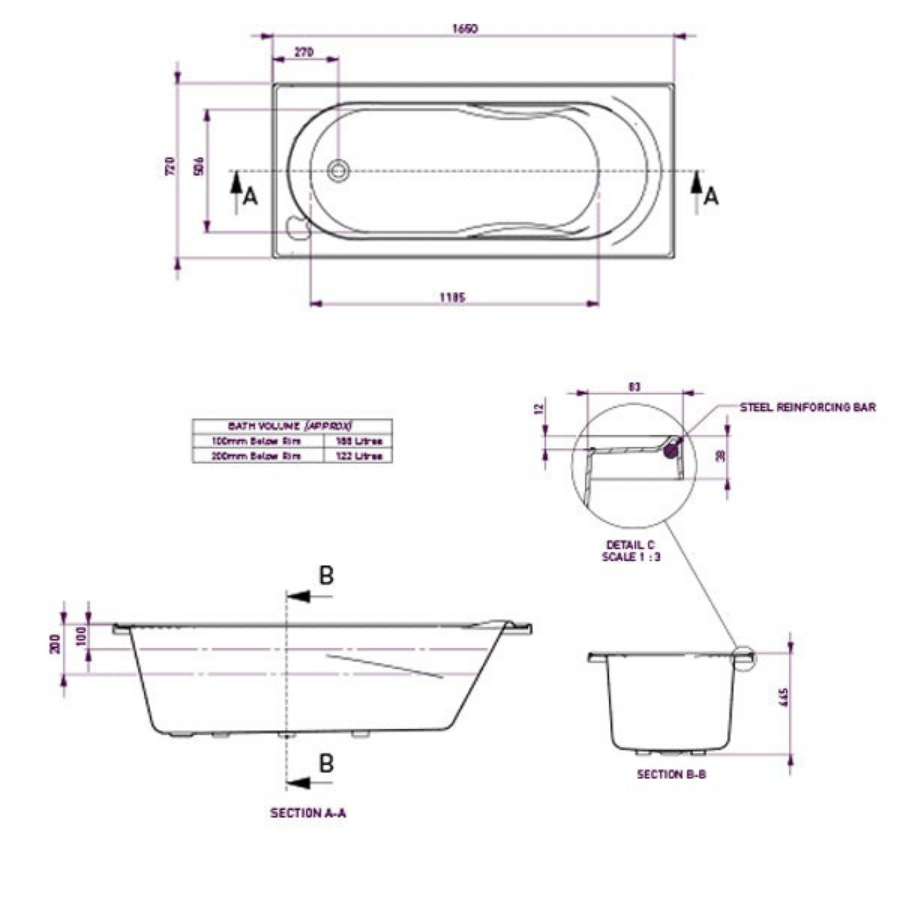Decina Adatto Inset Bath