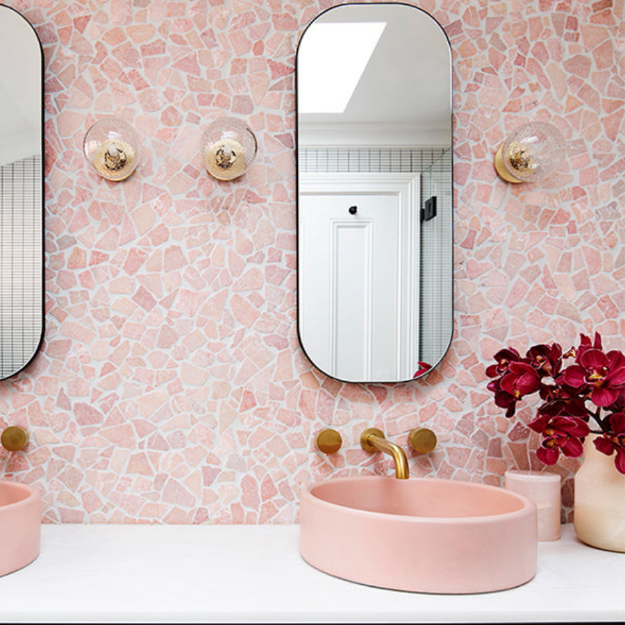 Nood Co Bowl Basin Surface Mount Blush Pink