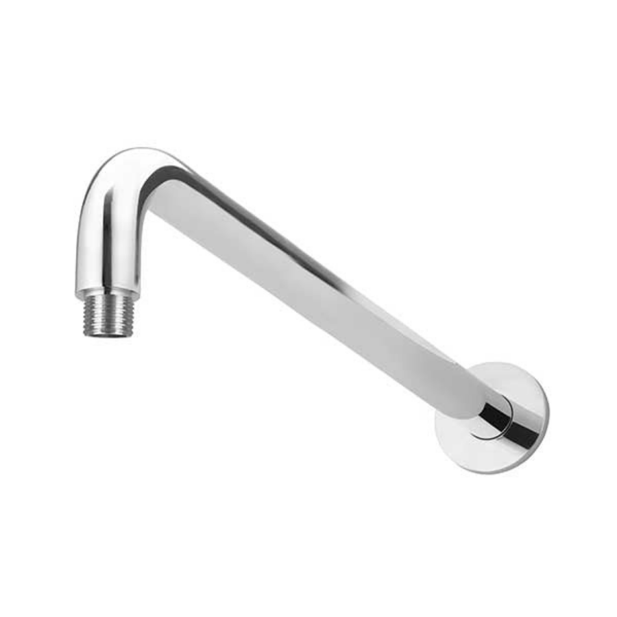 Meir Round Wall Shower Curved Arm 400mm Chrome