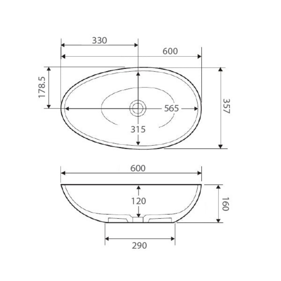 Fienza Bahama MKII Solid Surface Basin