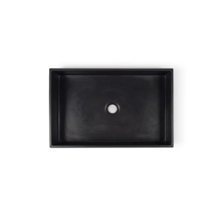 Nood Co Prism Basin Rectangle Surface Mount Mid Tone Grey