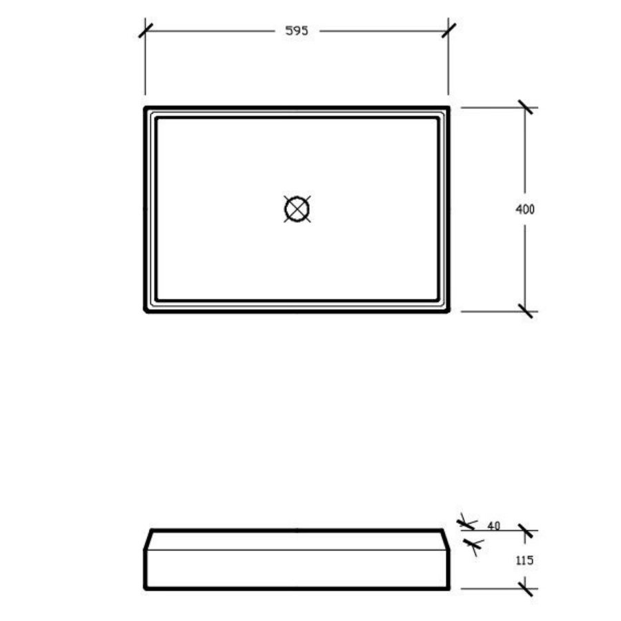 Nood Co Prism Basin Rectangle Surface Mount Custard