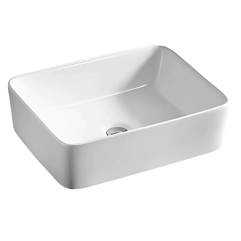 Above Counter Basin 400mm: Ceramic Basin-Gloss White-PA4030