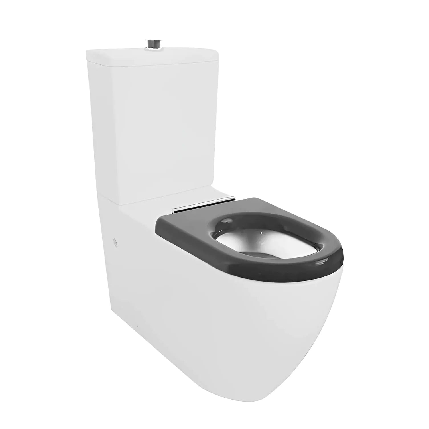 Rimless Flush Pan for Asta Disabled Toilet-Gloss White-KDK800C-GREY/KDK800P-GREY