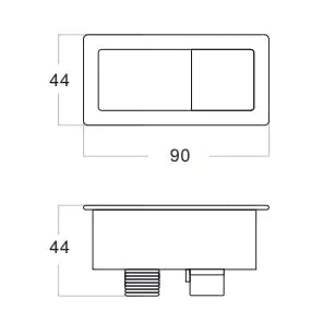 Avis Compact Rimless Toilet Suite: Modern Space-Saving Design-Gloss White-KDK600C/KDK600P