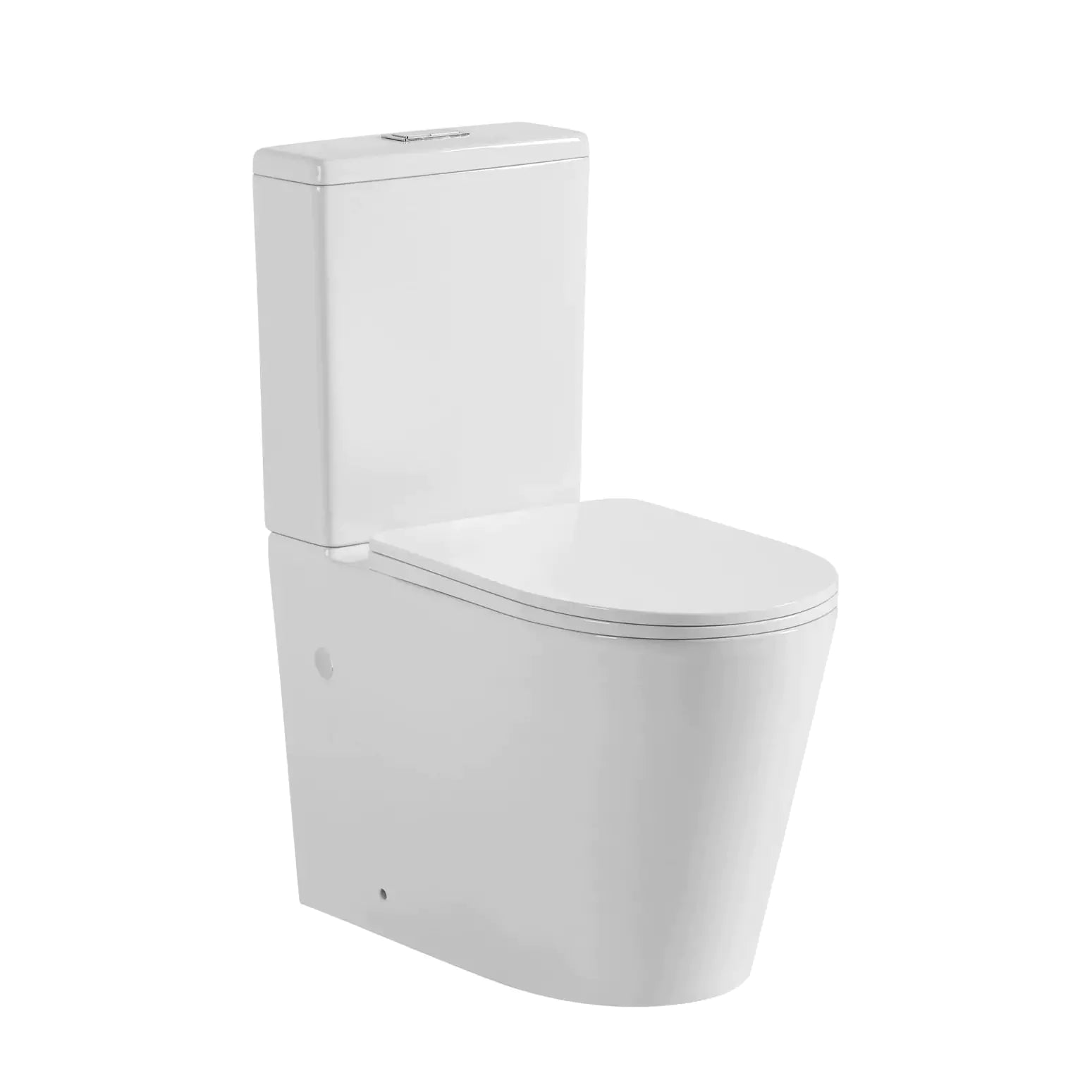 Modern Back To Wall Toilet Suite with Rimless Design-White-KDK022R