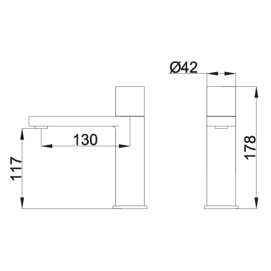 Basin Mixer Tap Round Standard JD-WB791AB: Sleek Design with Timeless Elegance, Size