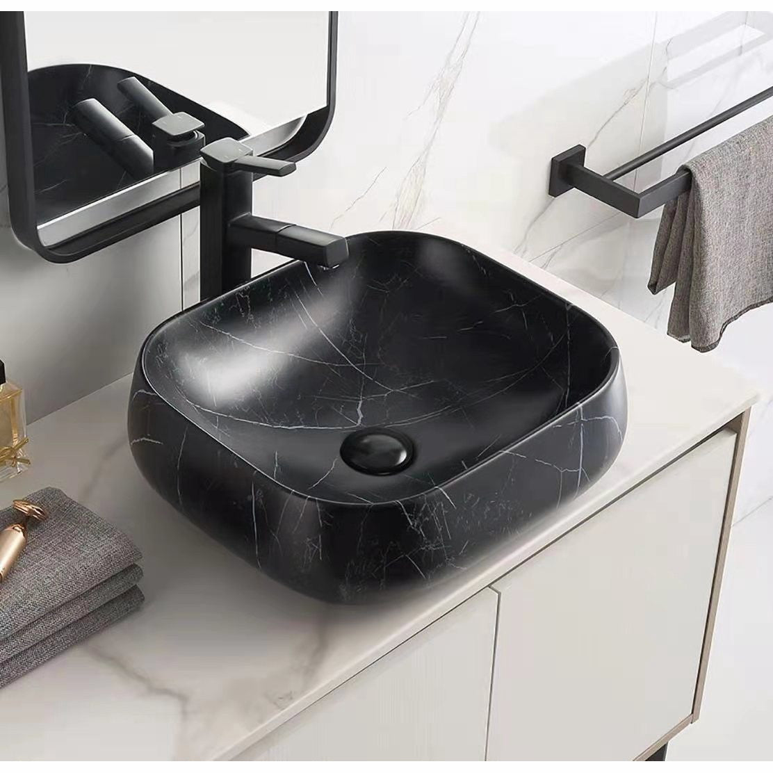 BASIN PA4540MBM: Sleek, durable, and versatile matte black basin,lifestyle