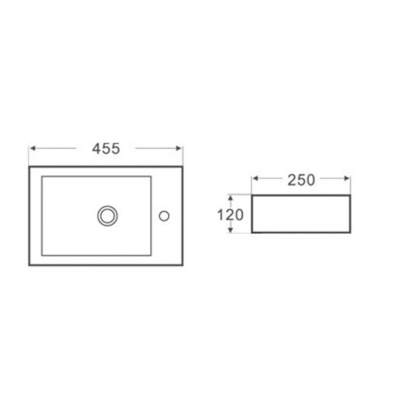 Basin PW4525L: Elegant and Durable Bathroom Fixture, size