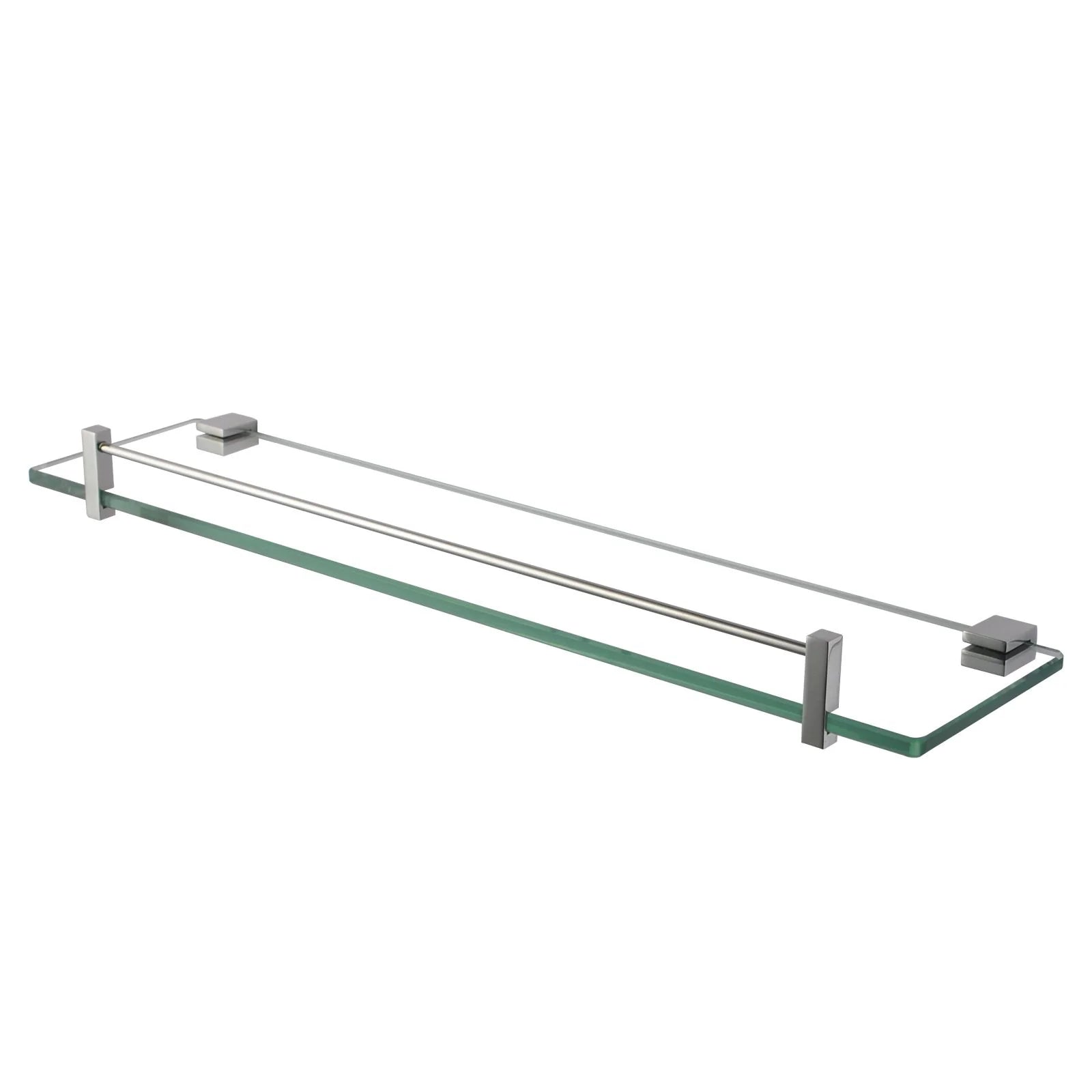 Blaze Glass Shelf Holder 500mm: Modern, Durable Bathroom Storage Solution-Chrome-CH6314_TR