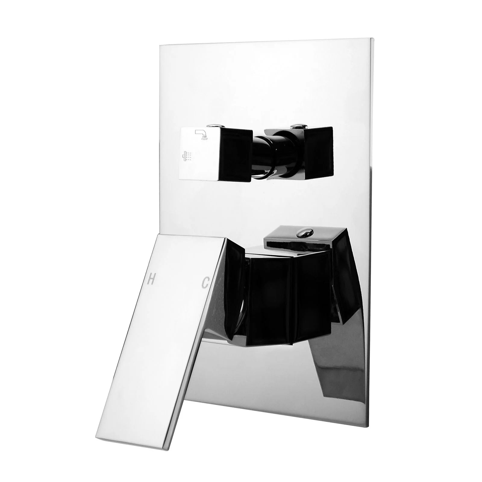 Blaze Shower/Bath Mixer Diverter : Sleek, Modern, Functional Bathroom Accessory-Chrome-CH0115-2-ST