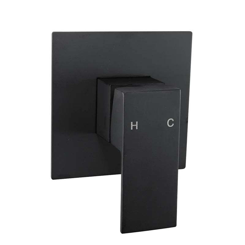Blaze Shower Wall Mixer: Elegant Design for Stylish Bathroom Functionality-Black-OX0106_ST