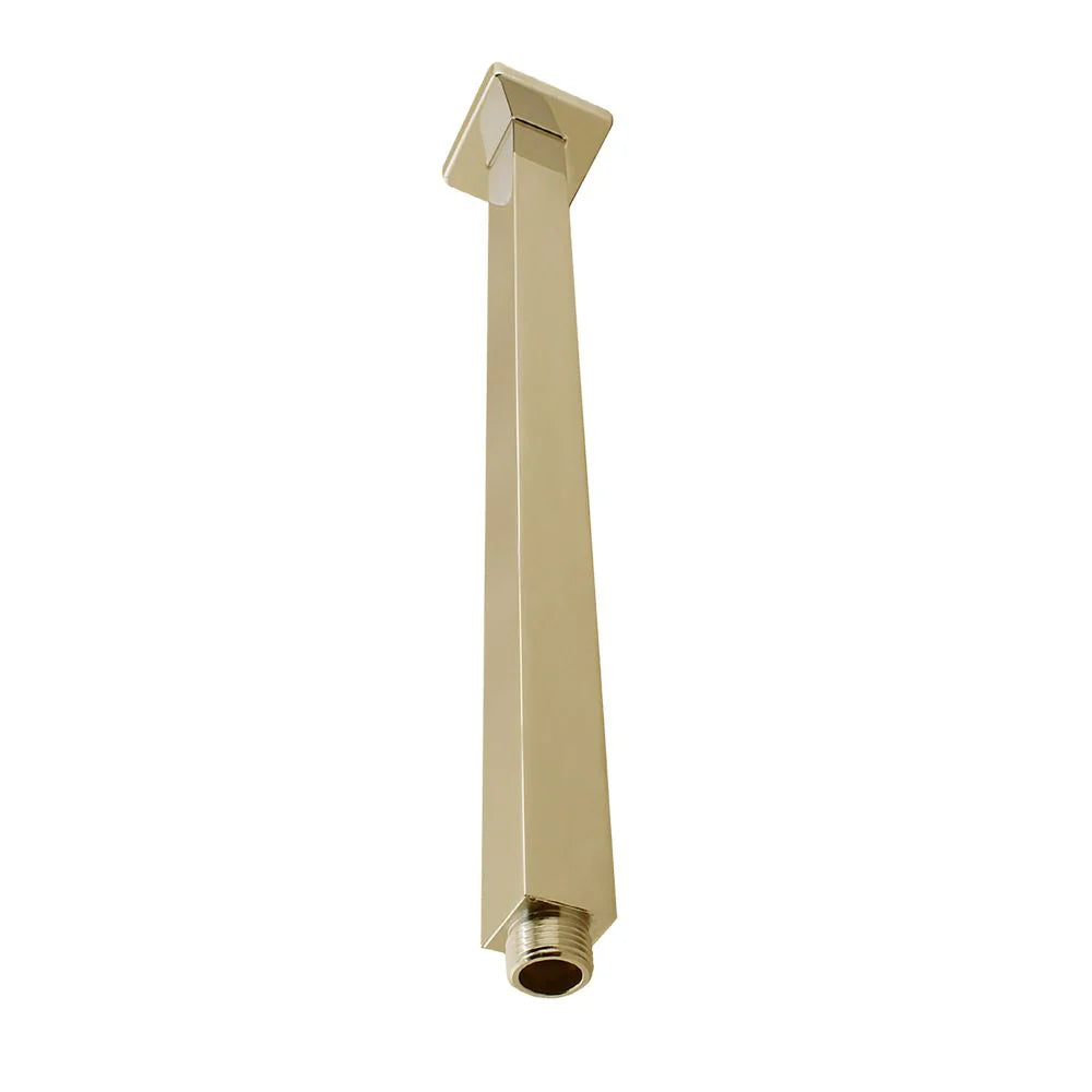 Cavallo Square Ceiling Shower Arm: Sleek Modern Design for Stylish Showers-SE17.04-400mm-Brushed Yellow Gold