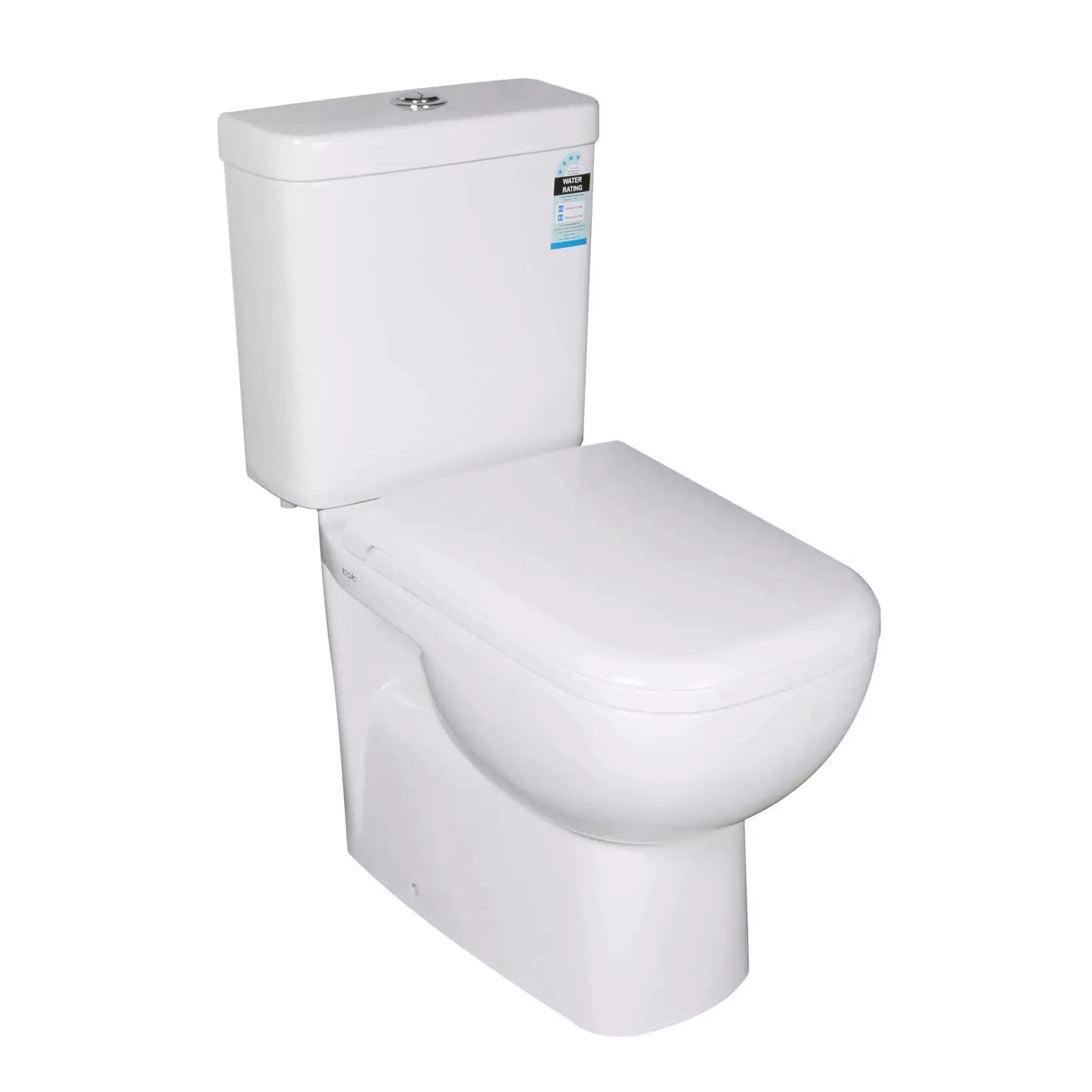 Cubo Closed Couple Toilet Suite: Modern and Sleek Toilet Design with Compact Footprint-Gloss White-KDK006C/KDK006P