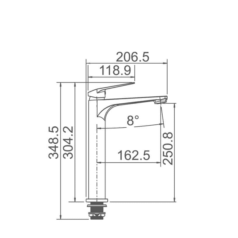 ECT Global Exon Tower Basin Mixer