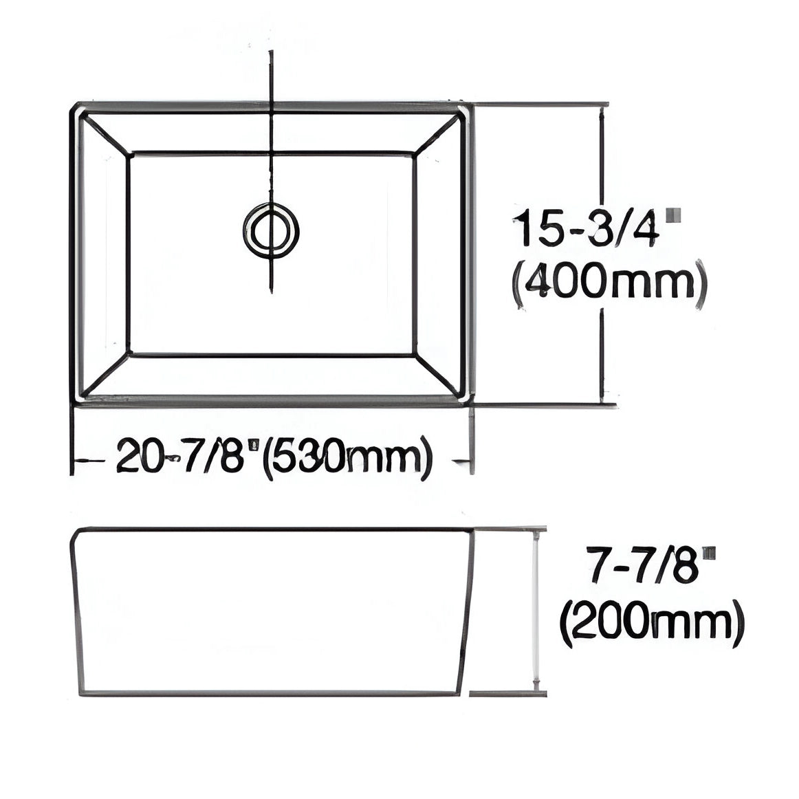 Fermentale Ceramic Kitchen Sink 530mm - KCSS530