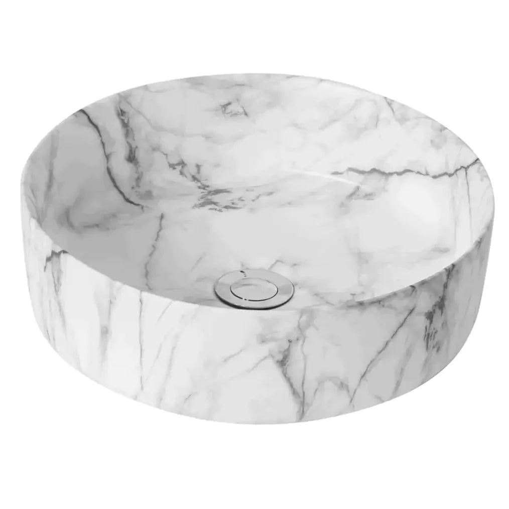 352mm Fine Ceramic Basin: Elegant and Compact-Matte White Carrara-PA3636CRA