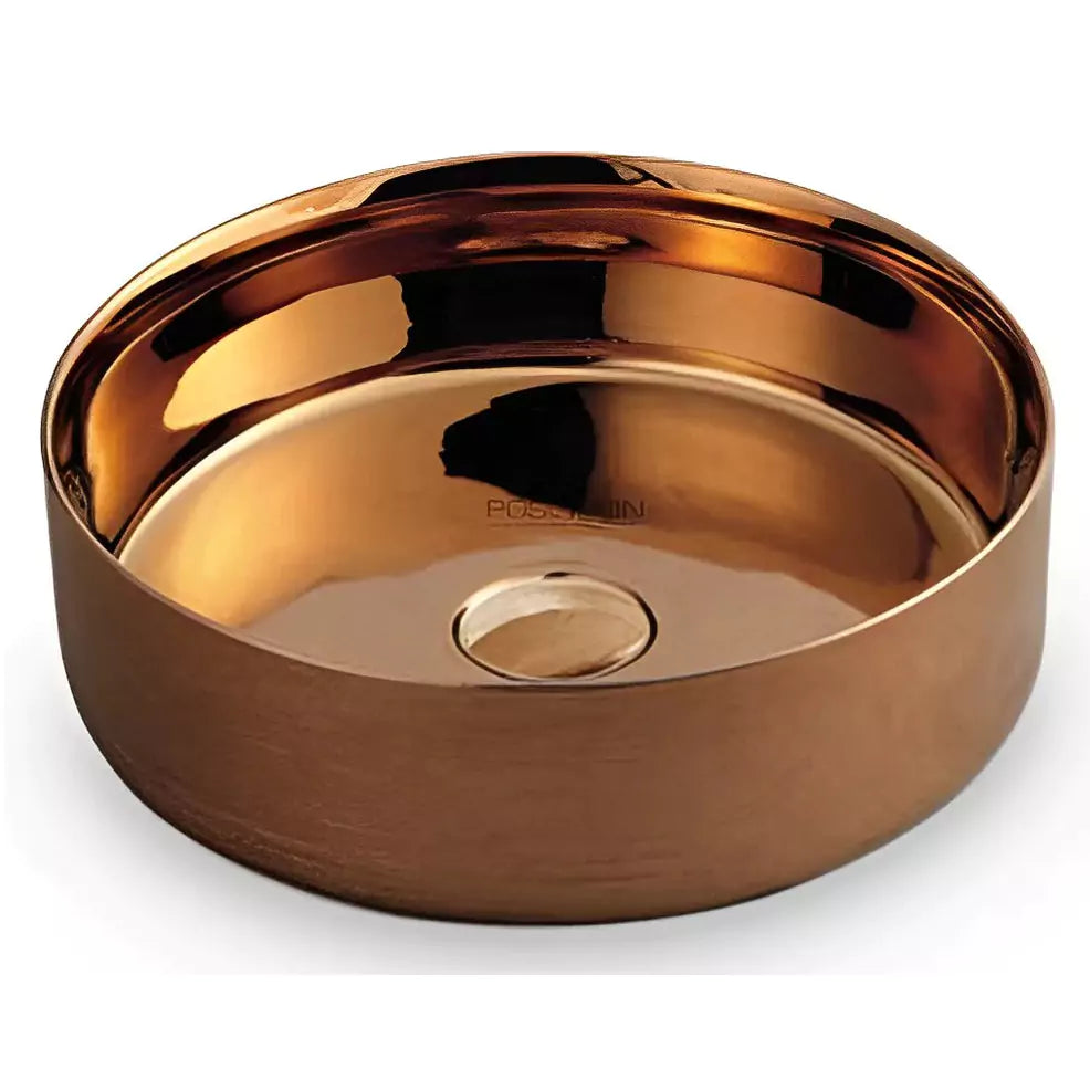 Fine Ceramic Basin 355mm: Sleek and Compact-Rose Gold-PA3535RG