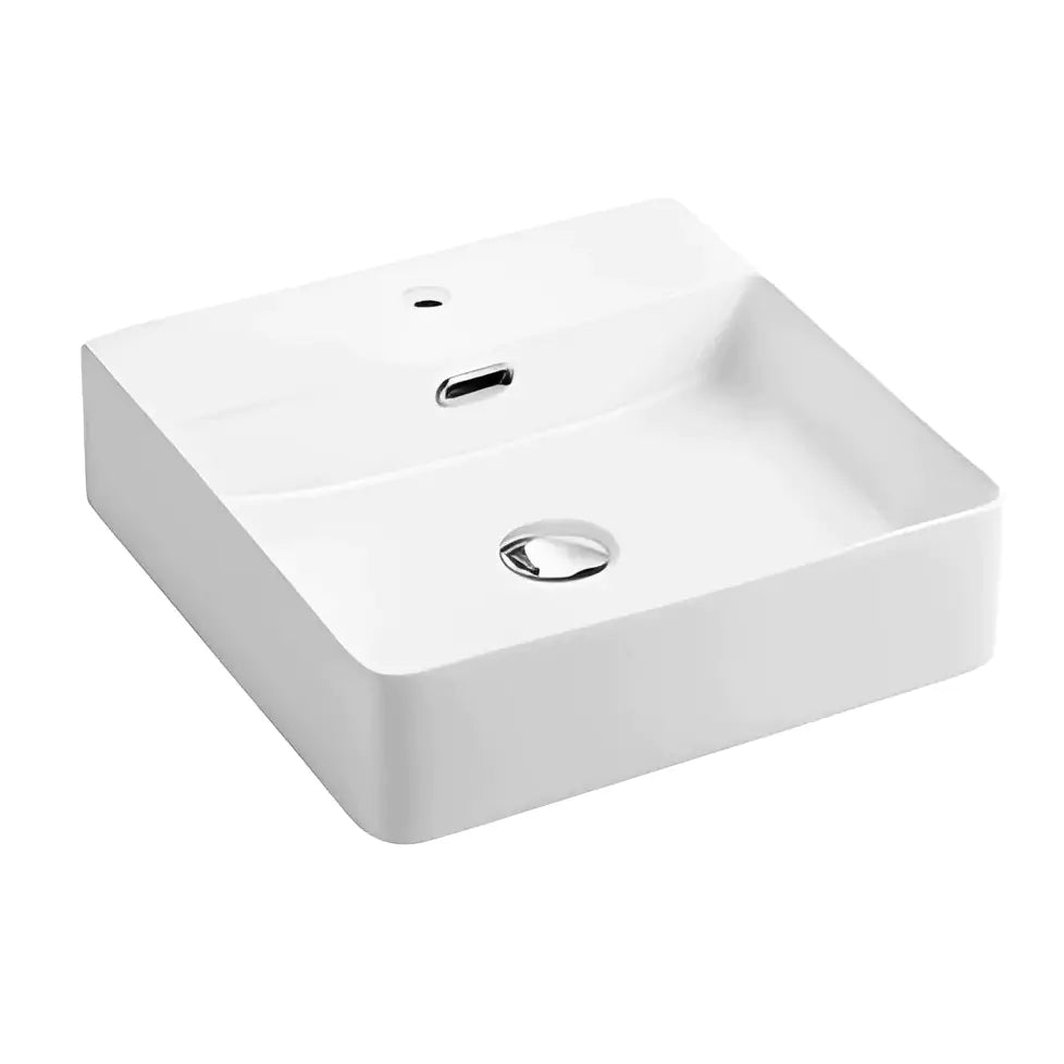 Fine Ceramic Basin PW4242: Sleek, and Minimalist Perfect for Any Bathroom-Matte White-PW4242MW