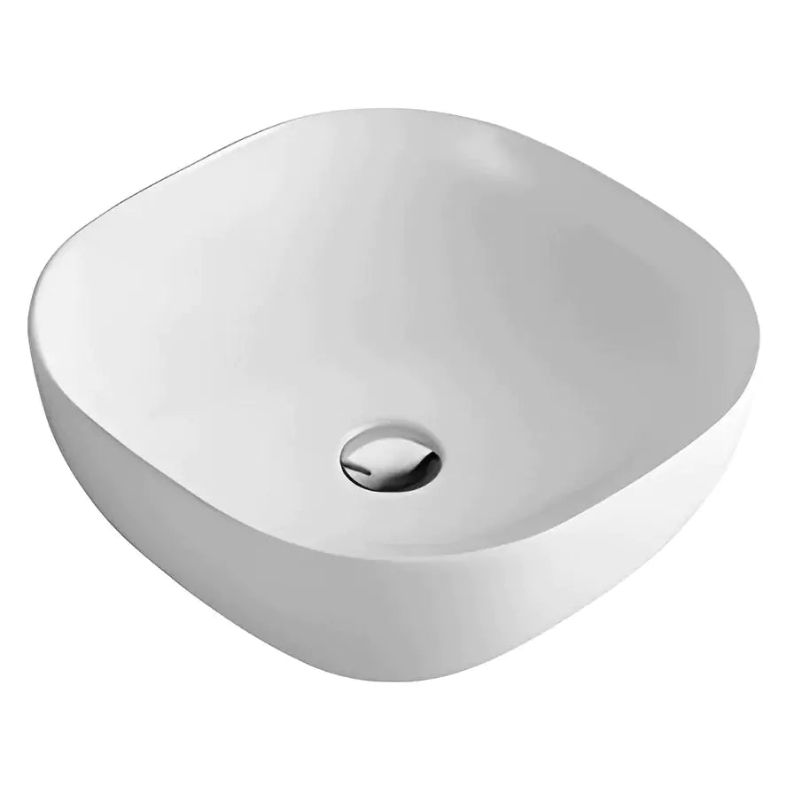 Ultra Slim 375mm Ceramic Basin: Sleek and Stylish for Modern Bathrooms-Gloss White-PA37375