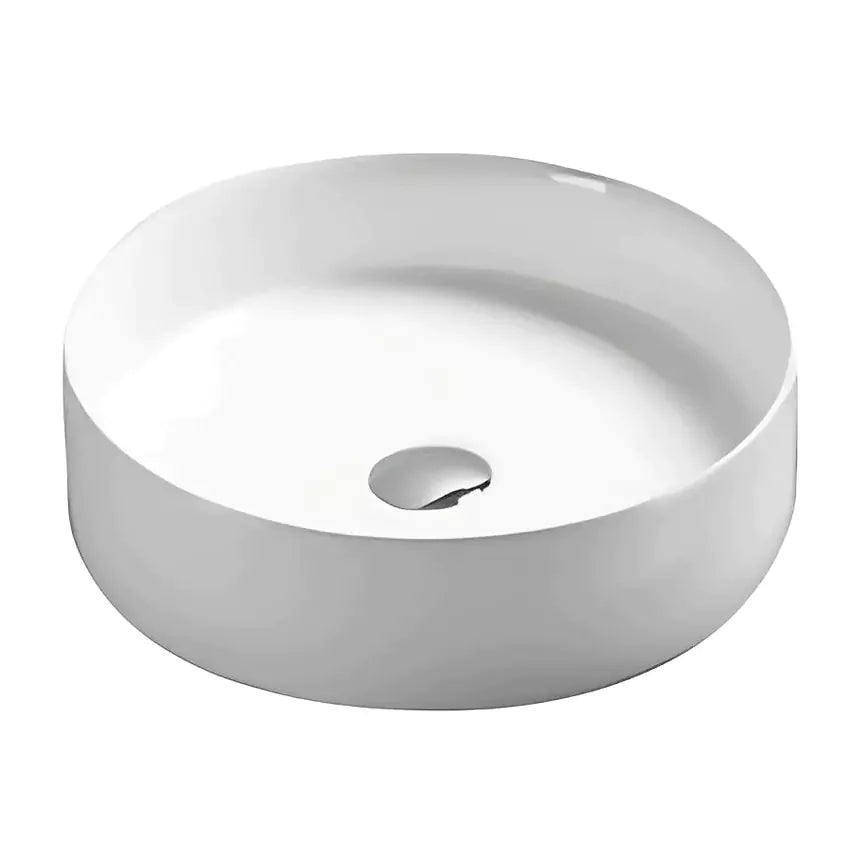 Glossy ceramic basin: 394mm Slim Design-Gloss White-PA3911