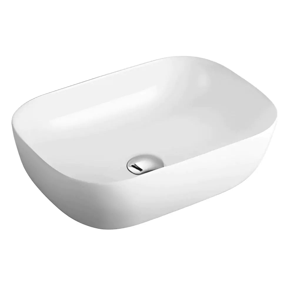 Sleek 460mm ceramic basin: Ultra-Thin Perfection-Gloss White-PA4632