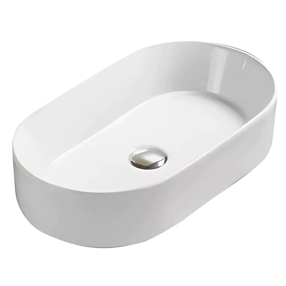 Ultra Slim 525mm Ceramic Basin: Sleek and Stylish for Modern Bathrooms-Gloss White-PA5230