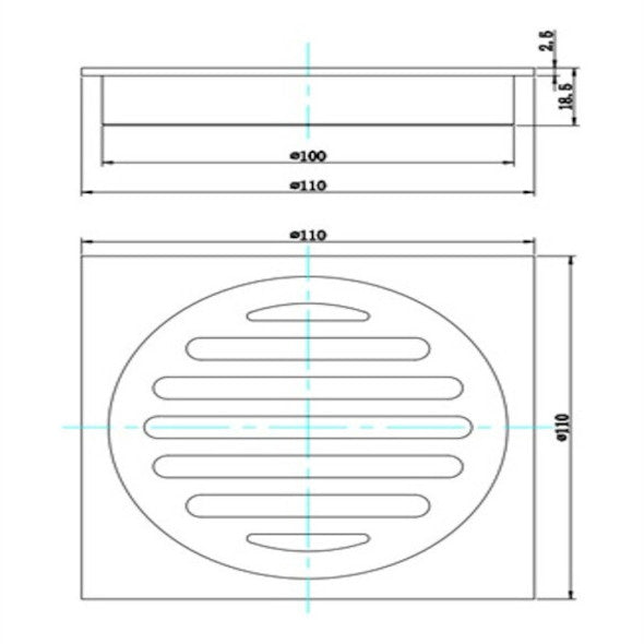 FLOOR WASTE PSF01 : Stylish and Durable Water Drainage Solution, size