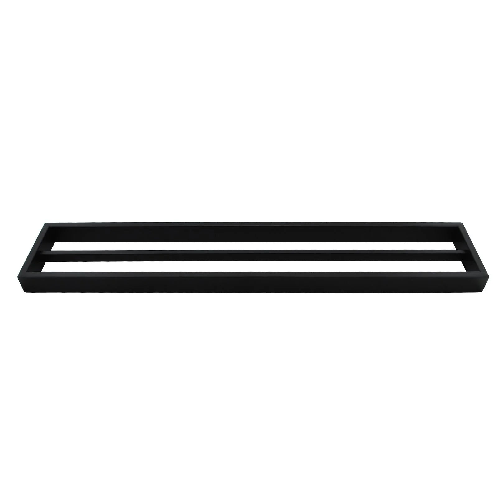 Ivano Series Double Towel Rail: Dual Bars for Ample Towel Storage-600MM-Black-OX6402-TR