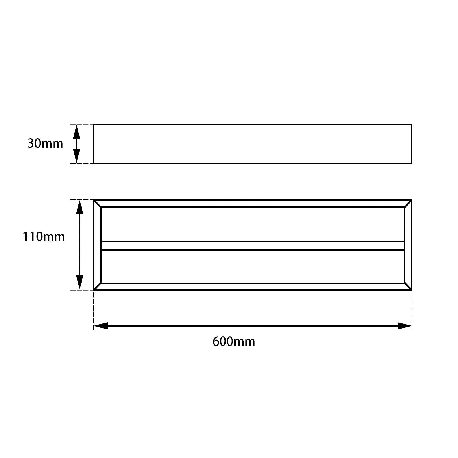 Ivano Series Double Towel Rail: Dual Bars for Ample Towel Storage-600MM-Chrome-CH6402-TR, 3