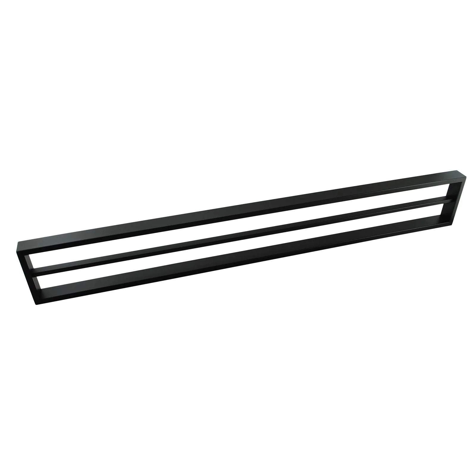 Ivano Series Double Towel Rail: Dual Bars for Ample Towel Storage-800MM-Black-OX6402-8-TR