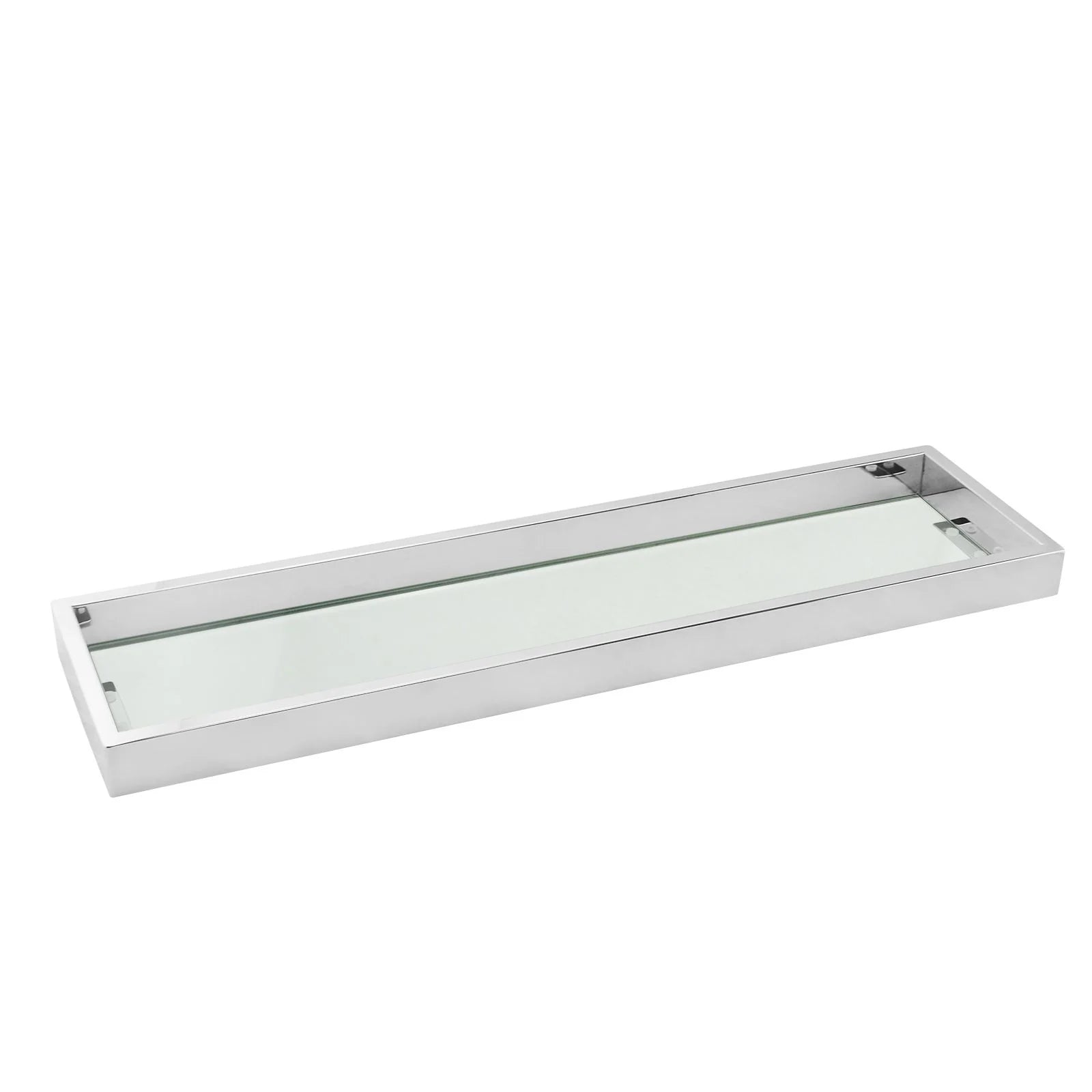 Ivano Series Glass Shelf 600mm: Elegant, Spacious Bathroom Storage Solution-Chrome-CH6414-TR