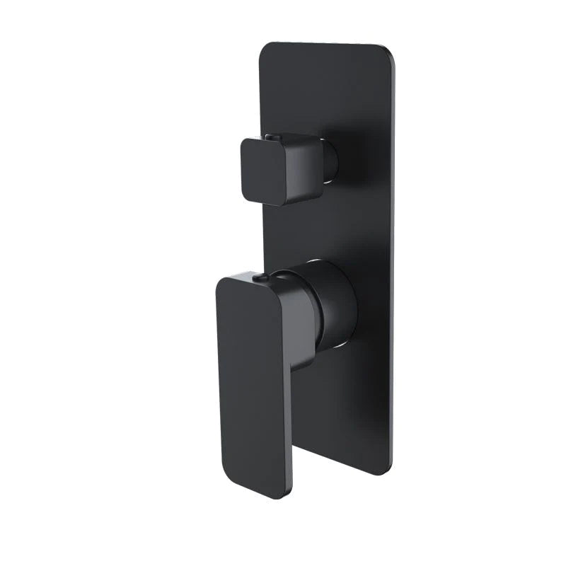 Ivano Series Solid Brass Bath/Shower Wall Mixer: Stylish, Functional Fixture-Black-OX0225-2-ST