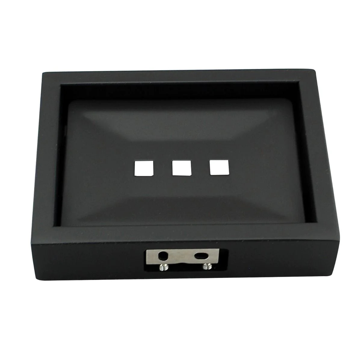 Ivano Soap Dish Holder: Elegant Accessory for Organized Bathroom Essentials-Black-OX6406-TR