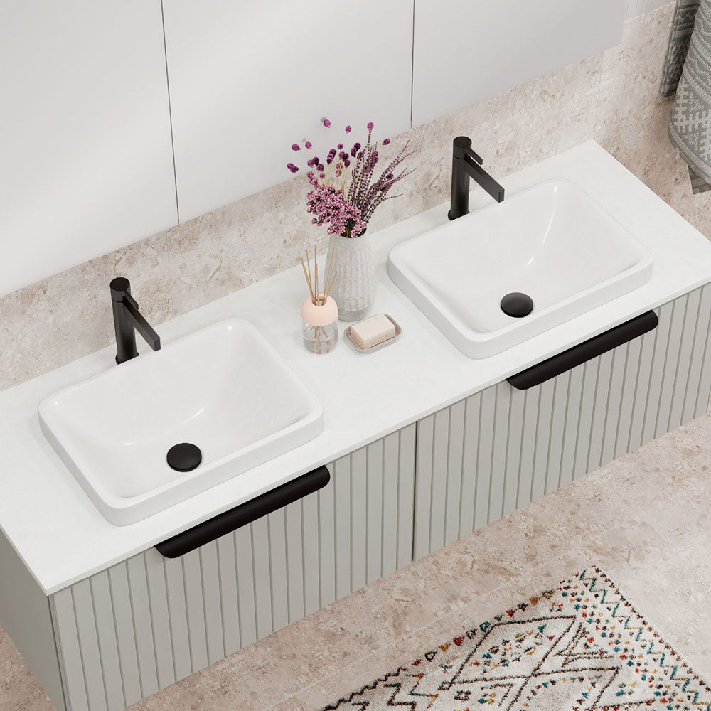 Fienza Kados Cast Stone Semi-Inset Basin